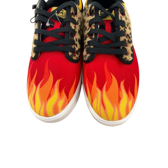 Vlado Spectro 3 Limited Edition Flames Mens Shoes Size 7.5 Leopard Print Red - Picture 9 of 14